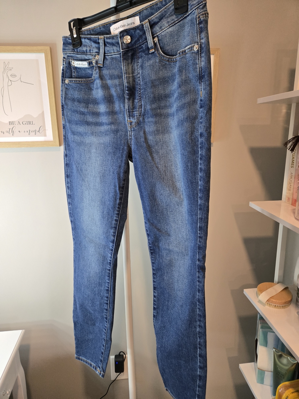 NWT Calvin Klein Jeans High-Rise  Skinny Ankle Blue